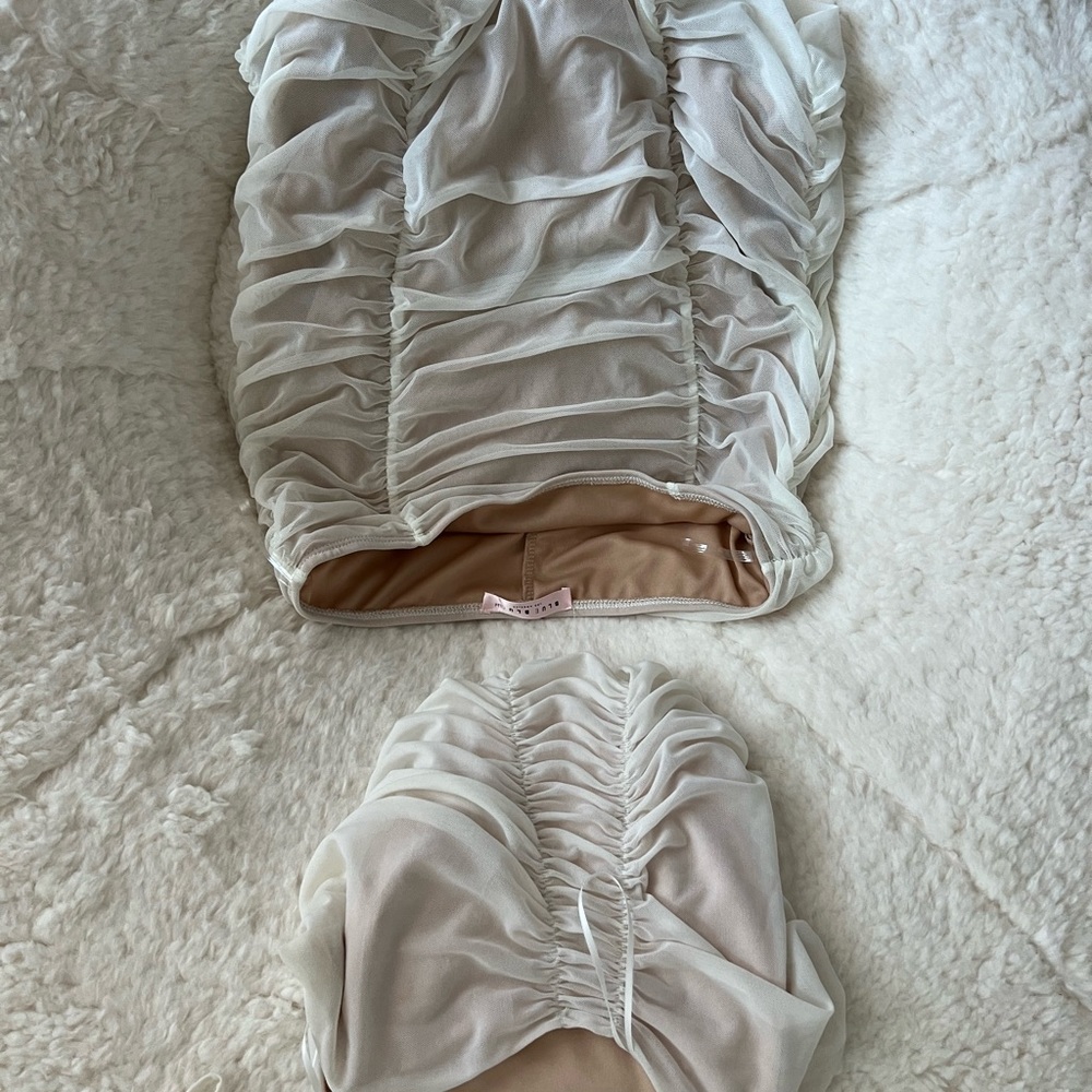 Cream Ruched Set - Picture 5 of 6